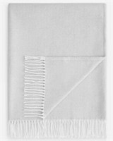 $ 79 Matouk Pezzo Throw Blanket Silver 50"x70"