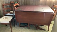 Drop Leaf Table with Four Chairs, Protector