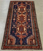 HAND-TIED PERSIAN ARDABIL FLOOR RUNNER 10'3" X 4'9