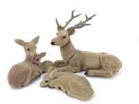 Vintage Felt Deer & Buck Figures