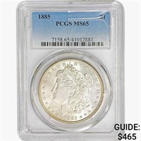 1885 Morgan Silver Dollar PCGS MS65