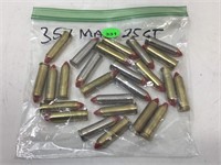25 Rounds 357 Mag Ammo - Hornady Bullets
