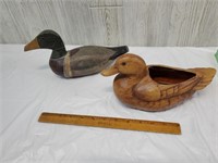 Wood duck & duck planter