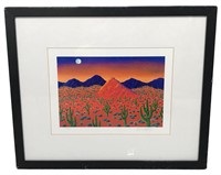 Limited Edition Lithograph, Desert Sunset by Joann