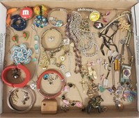 Collection of costume jewelry - some sterling