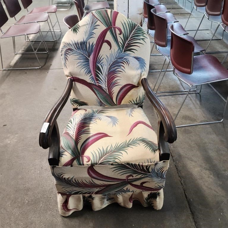 Vintage Hall Chair, recovered