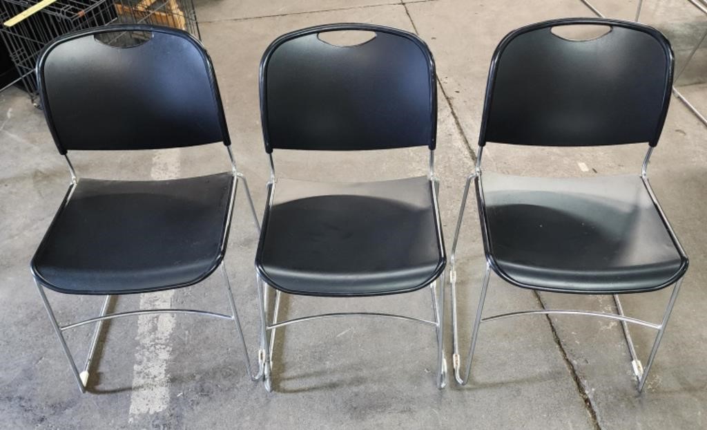 3 Stackable Chairs