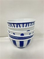 Japanese style Porcelain Bowls Set of 5, 10 oz