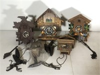 Vintage German Made Wooden Cuckoo Clocks