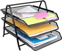 Greenco Letter Tray Desk Organizer, 3-Tier Mesh Pa