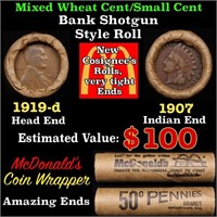 Lincoln Wheat Cent 1c Mixed Roll Orig Brandt McDon