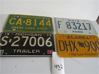 Lot Of 4 License Plates