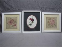 3 Decorative Floral Wall Art Frames