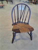 Vintage Windsor back style rush bottom chair