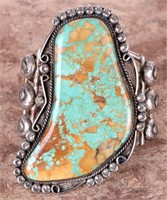 SILVER NATIVE AMERICAN TURQUOISE BRACELET