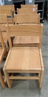 (4) LARGE OAK CHAIRS