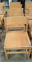 (4) LARGE OAK CHAIRS