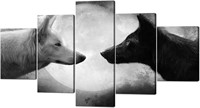 Yatsen Bridge 5 Panels Modern Wolf Canvas