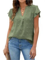 SM79  Fantaslook Ruffle Sleeve V Neck Summer Top