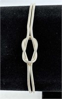 925 Silver Square Knot Bracelet