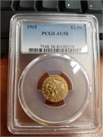 1915 $2.50 Indian PCGS AU58