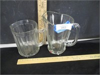 2 pitchers- Federal Glass