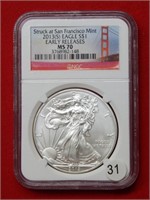 2013 (S) American Eagle NGC MS70 1 Ounce Silver