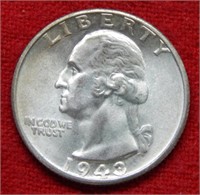 1943 S/S Washington Silver Quarter