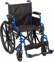 Drive Medical Blue Streak Wheelchair, 18 Inch Seat