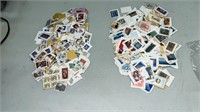 Two bags of assorted stamps