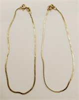 (H) 14kt (585) Yellow Gold Bracelets (7" long)