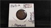 1865-A Germany Prussia 1 Pfenning