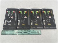 NEW Lot of 4- iHip Earbuds