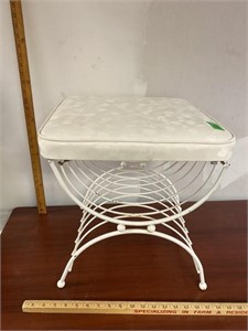Metal framed stool-16” square x 16” tall