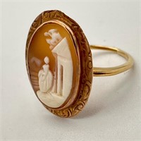 14K Victorian Era Cameo Ring
