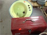 Toolbox, vintage sink