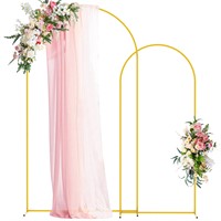 Wokceer Wedding Arch Backdrop Stand 7.2FT, 6FT Gol