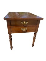STICKLEY SOLID CHERRY 2 DRAWER TABLE