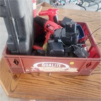 box of MIT Drills and Battery Working Condition Un