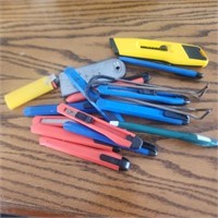 Container of Box Cutters and Scrapers