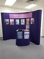 Large 8' Trade Show Display Background and Stand