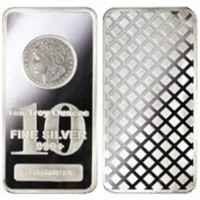 10 oz. Silver Bar - Morgan Design