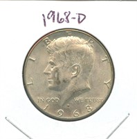1968-D Kennedy Half Dollar - 40% Silver