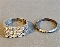 2 Rings -1 Marked Sterling (.925)
