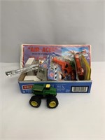 Toys with John Deere tractor