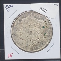 1921-D 90% Silver Morgan $1 Dollar