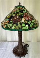 Tiffany Style Rosebud Stain Glass Table Lamp
