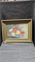 Framed Oil Painting Flowers