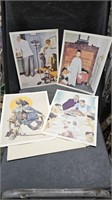 4 Unframed Norman Rockwell Prints