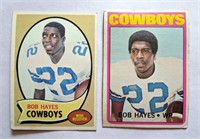 2 Bob Hayes Topps Cards 1970 & 1972